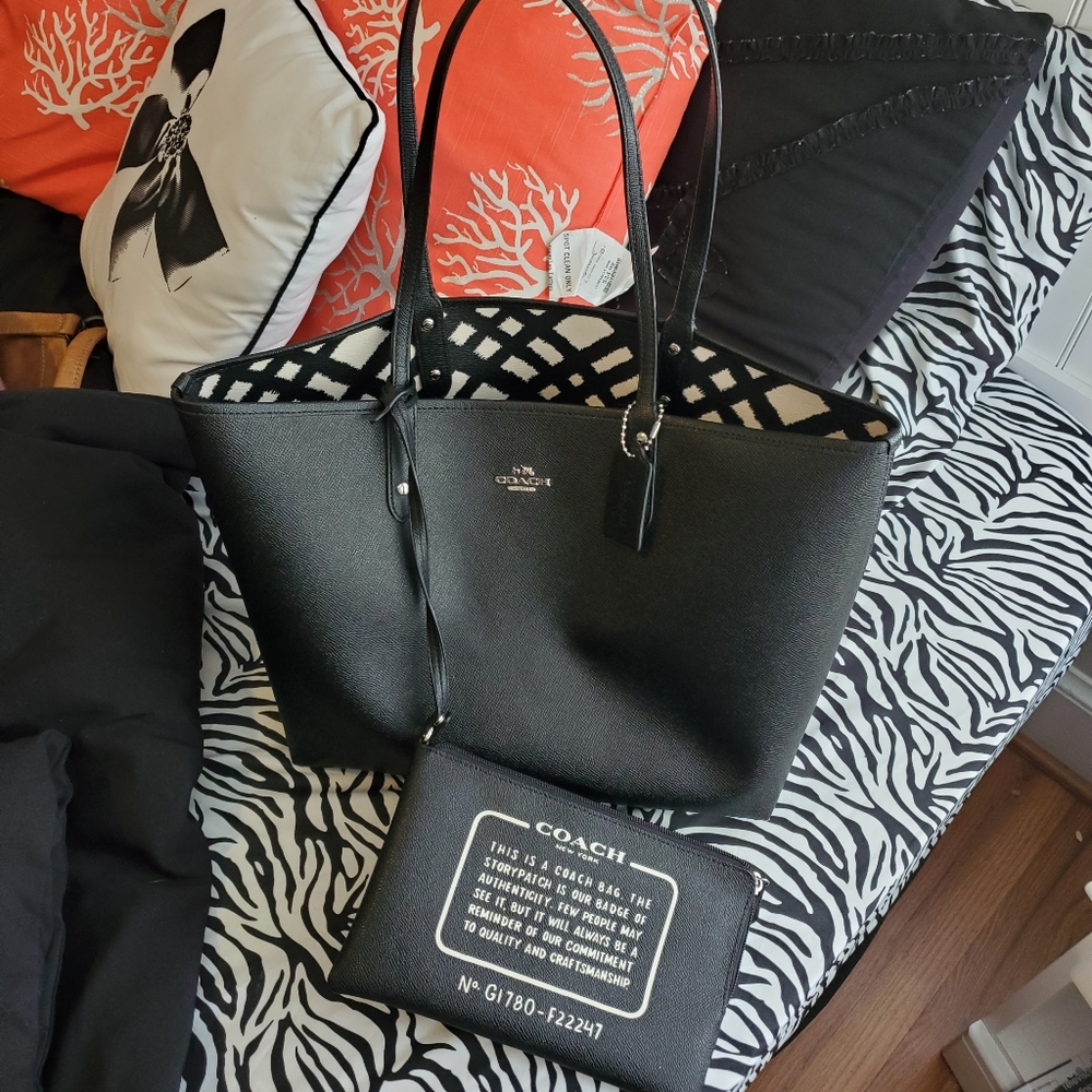 Coach reversible city tote